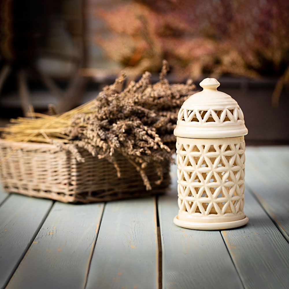 Duftlampe Blume des Lebens "Creme"