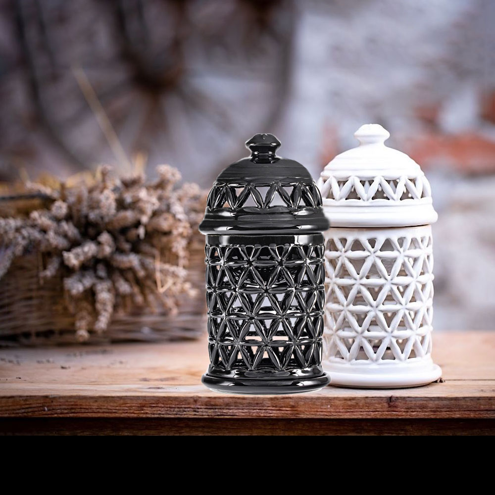 Duftlampe Blume des Lebens "Schwarz"