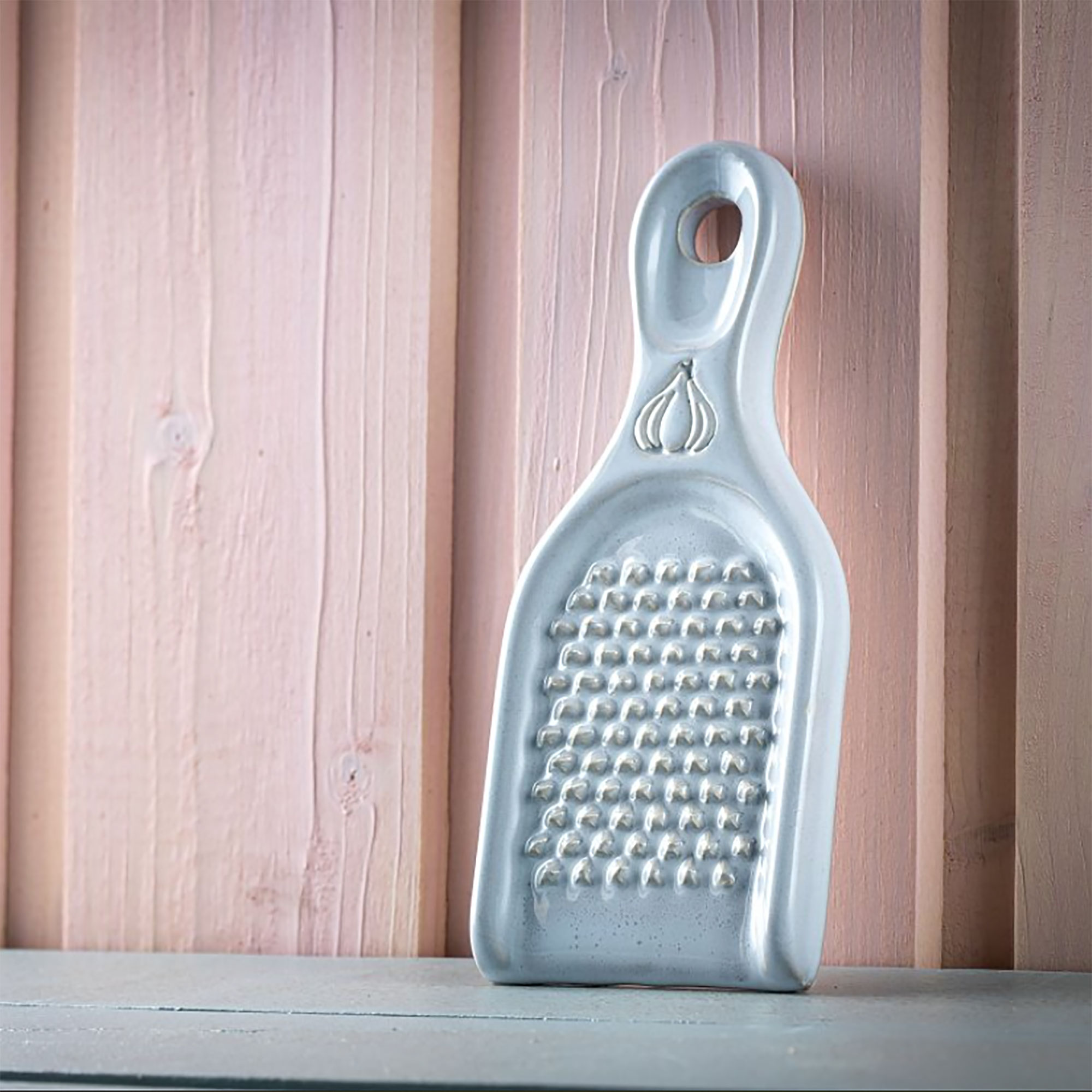 Knoblauchreibe - Taubengrau