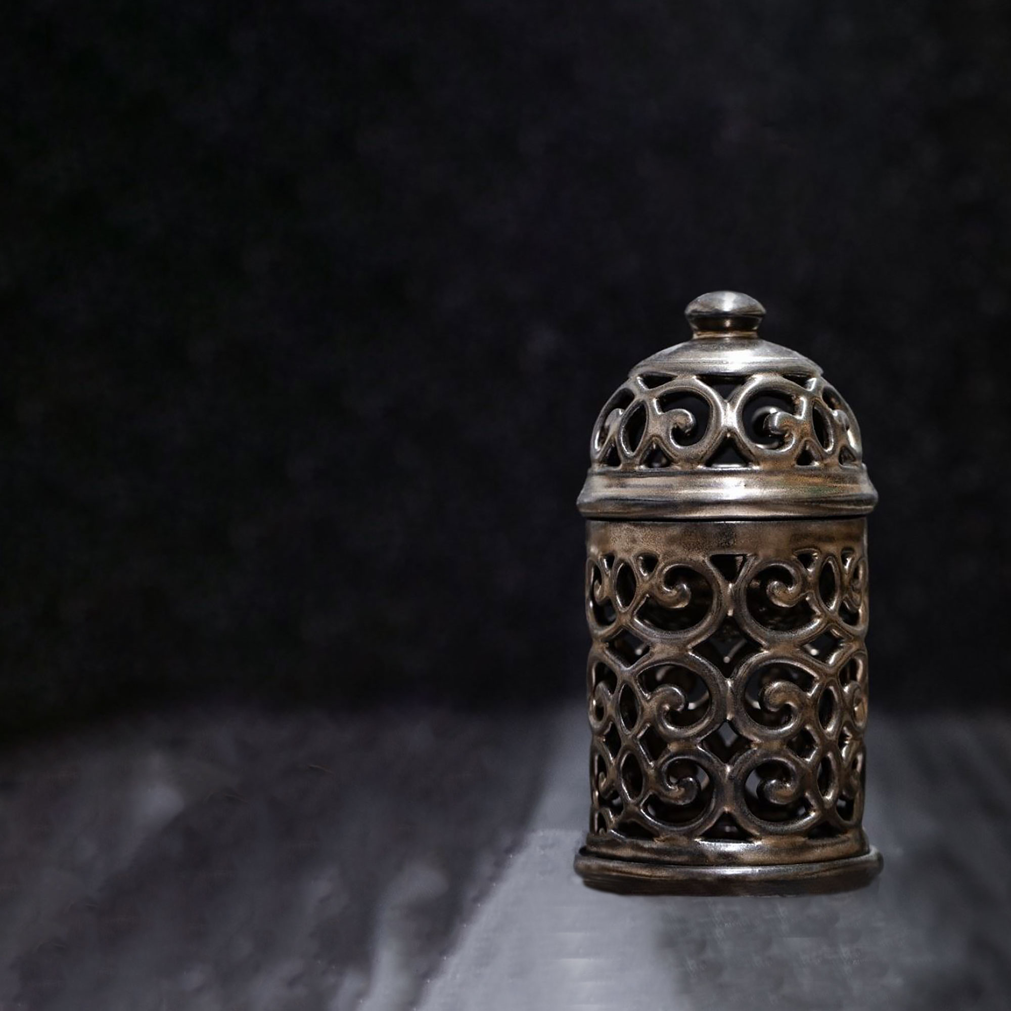 Duftlampe Orient "Gold - Schwarz"