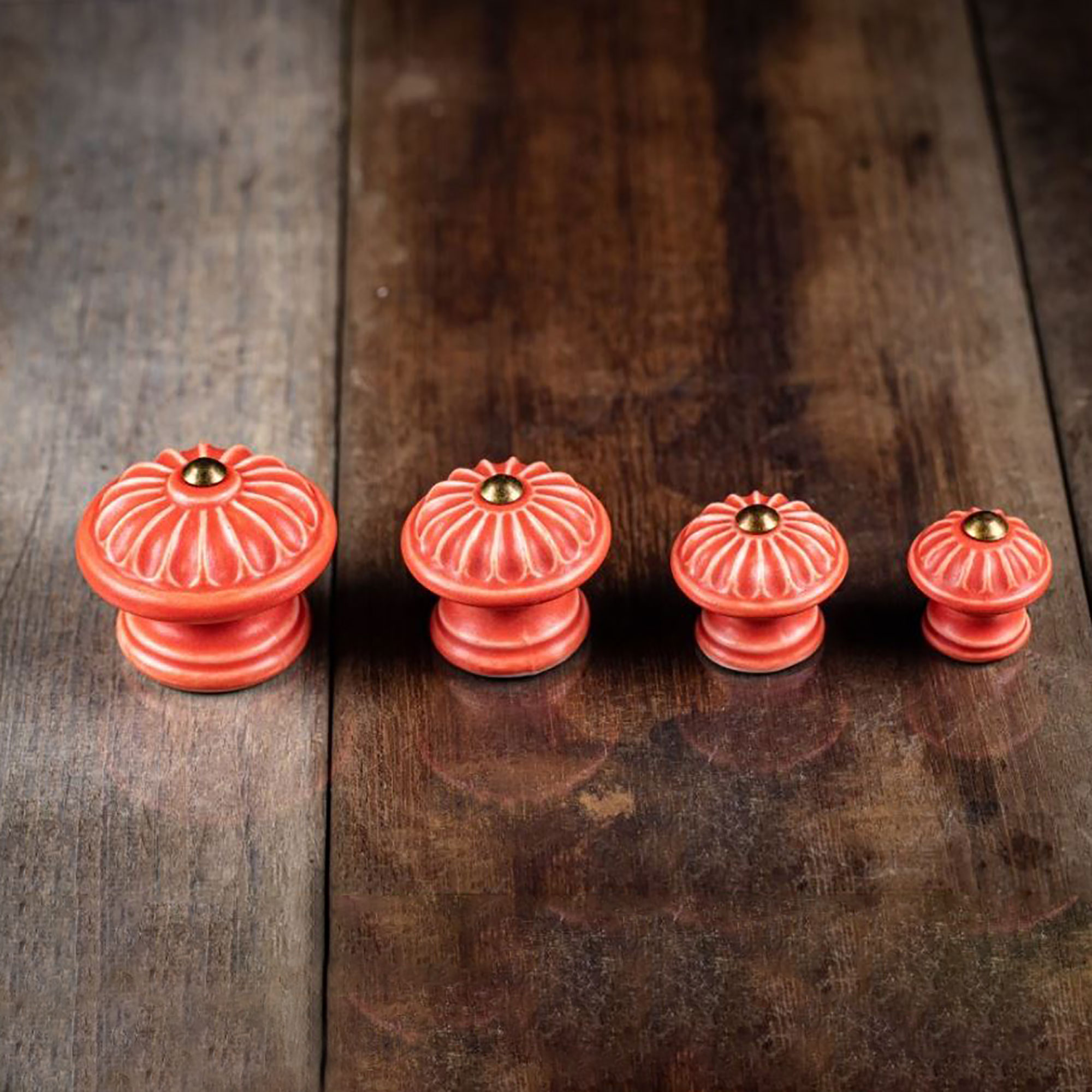 Porzellan Knauf Margerite - Rot Matt