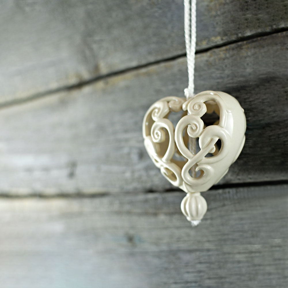 Herz "Creme" in Geschenkbox