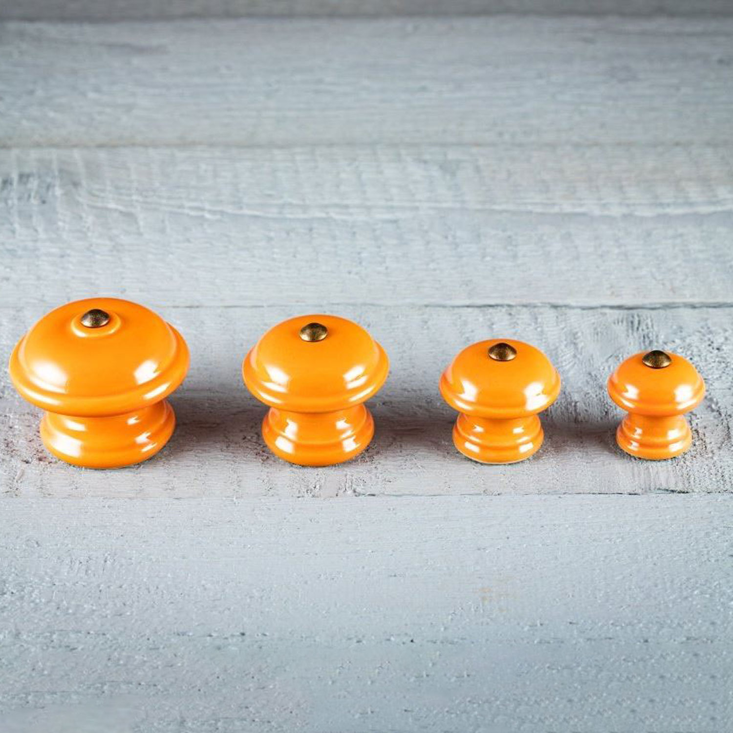 Keramischer Knauf Glatt - Orange