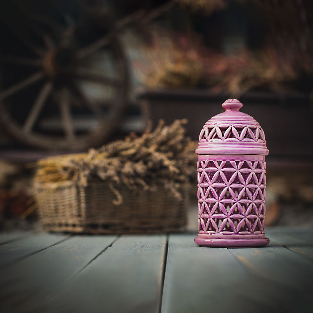 Duftlampe Blume des Lebens "Lila"