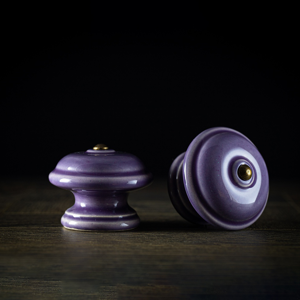 Keramischer Knauf Glatt - Lavendel