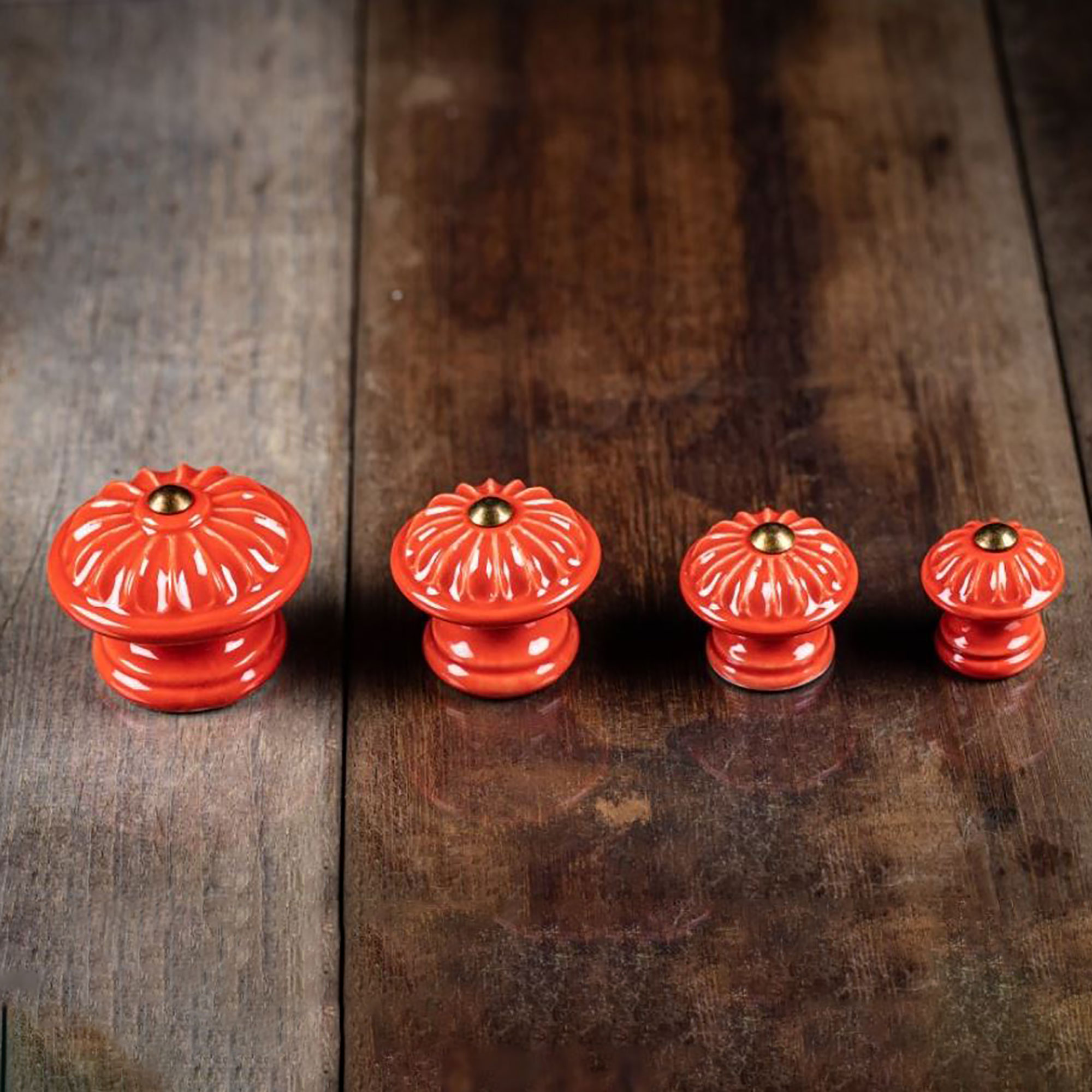 Porzellan Knauf Margerite - Rot