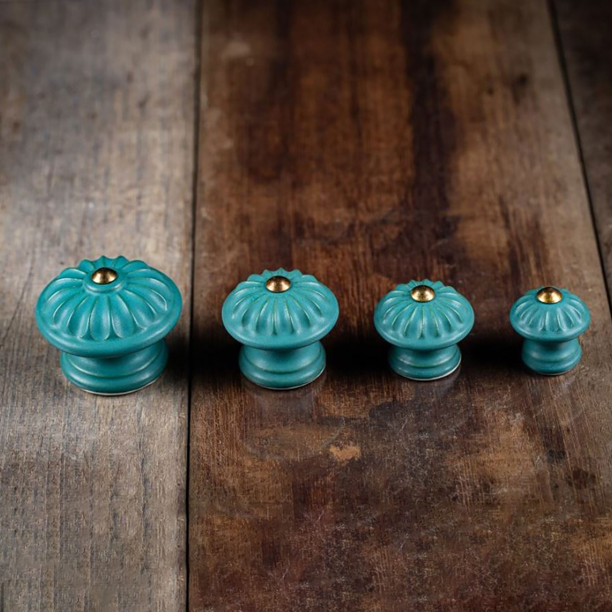 Porzellan Knauf Margerite - Türkis