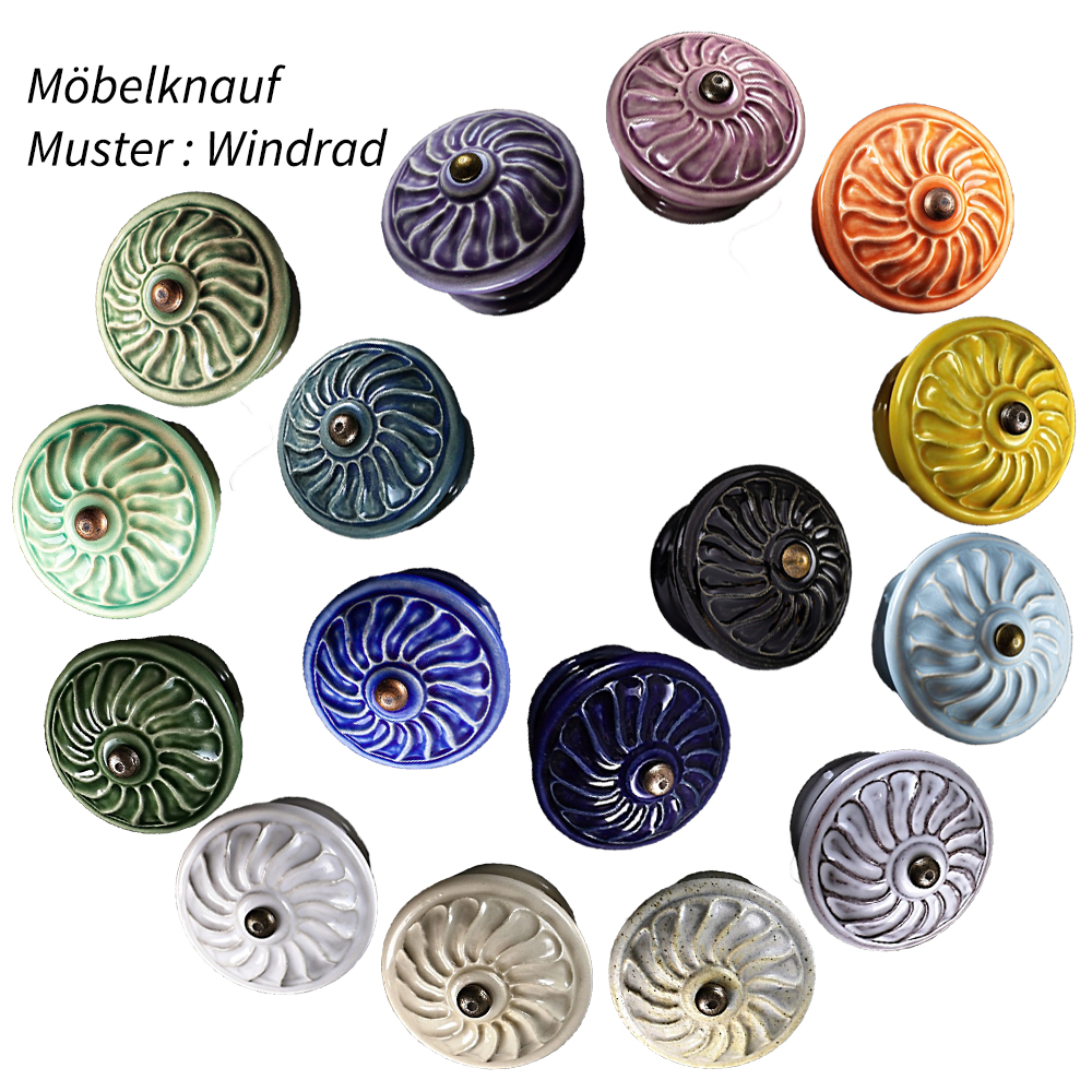 Keramischer Knauf Windrad