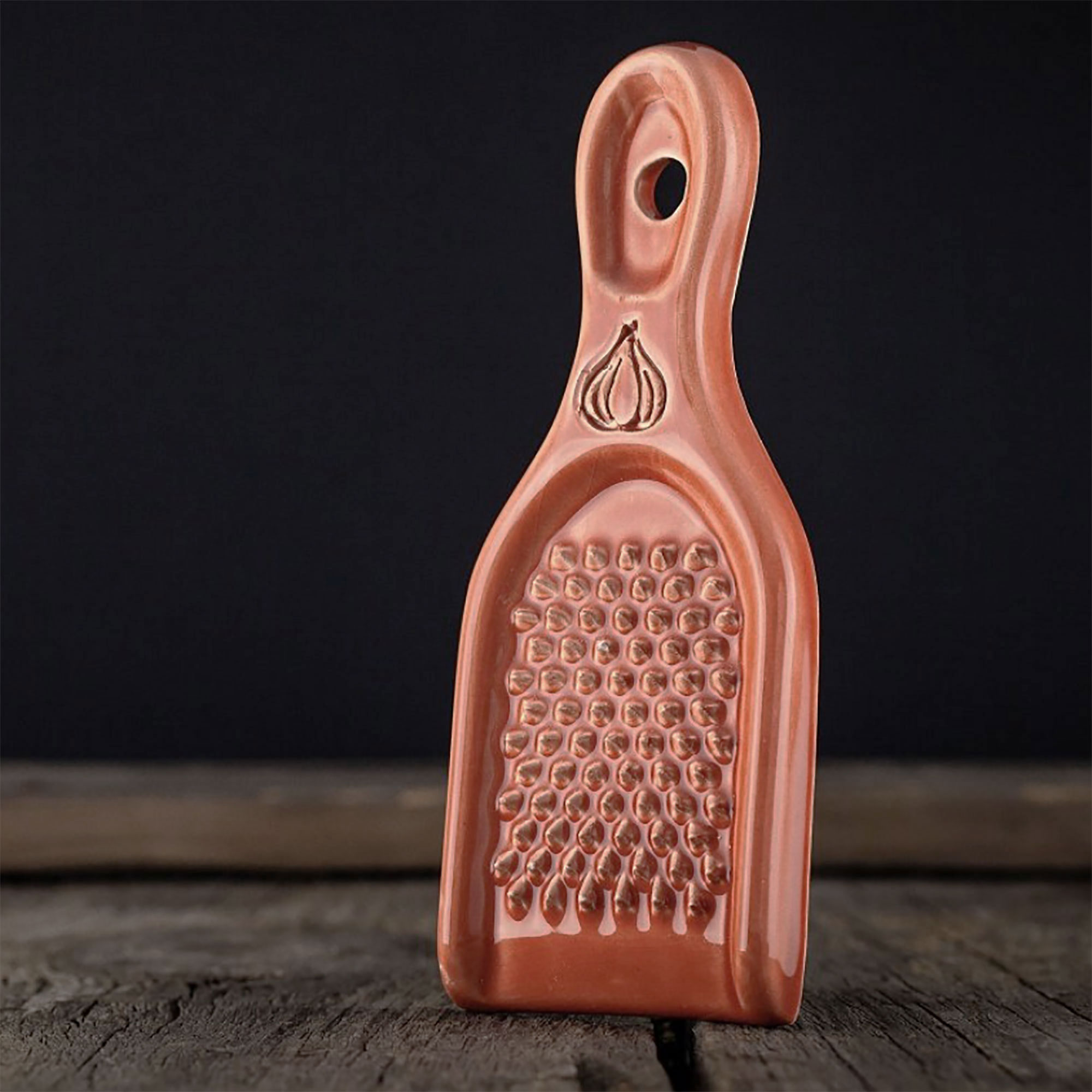 Knoblauchreibe - Korallenfarbe