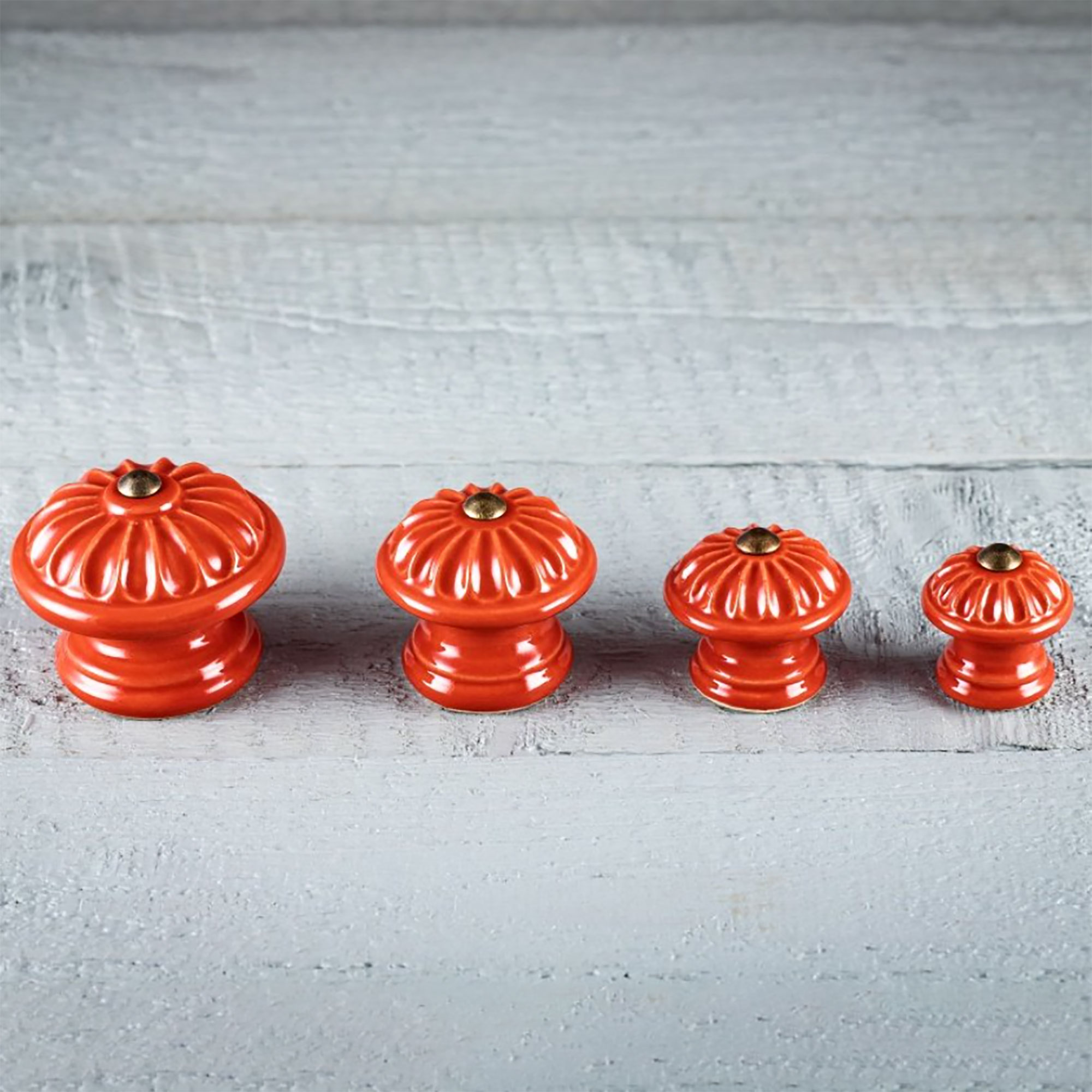 Keramischer Knauf Margerite - Rot