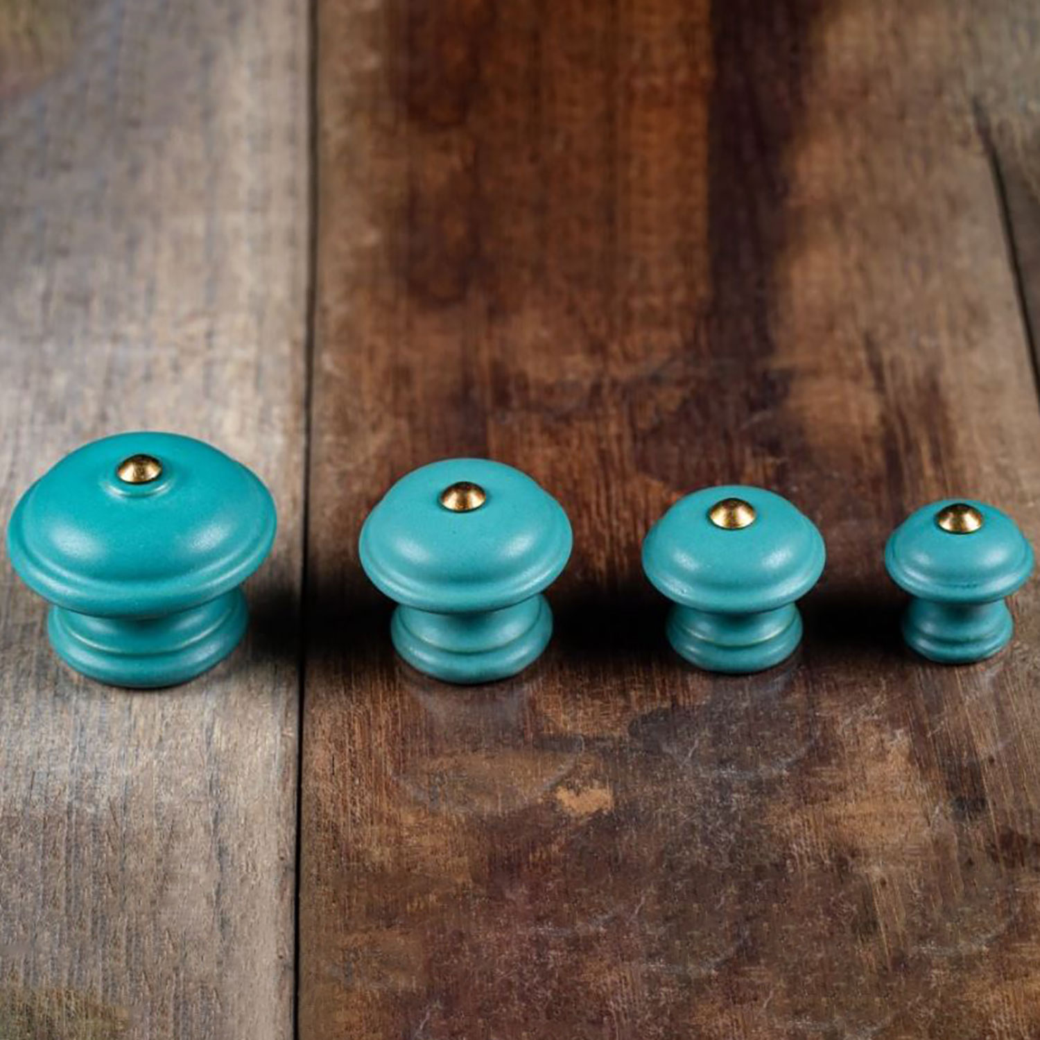 Porzellan Knauf Glatt - Türkis