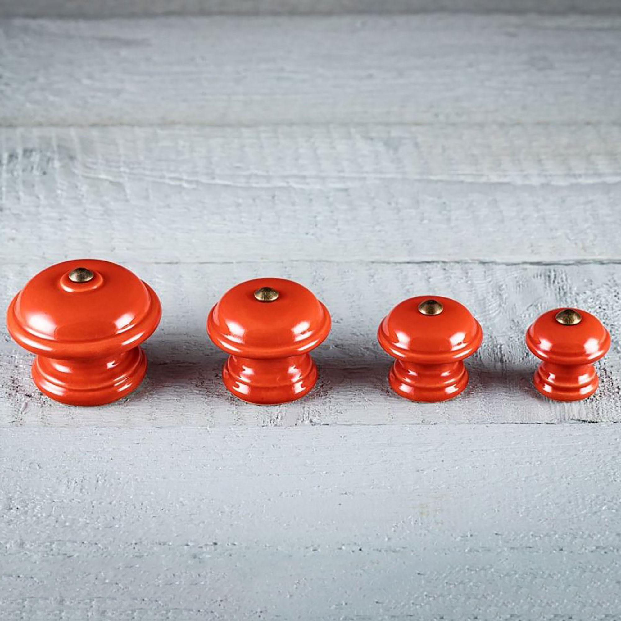 Keramischer Knauf Glatt - Rot