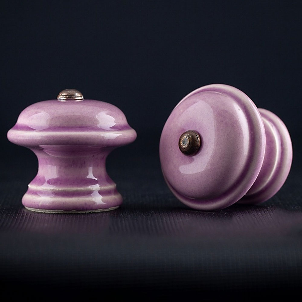 Keramischer Knauf Glatt - Lila
