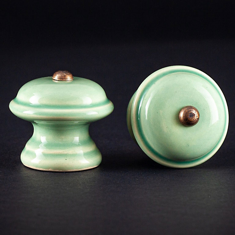 Keramischer Knauf Glatt - Mintgrün