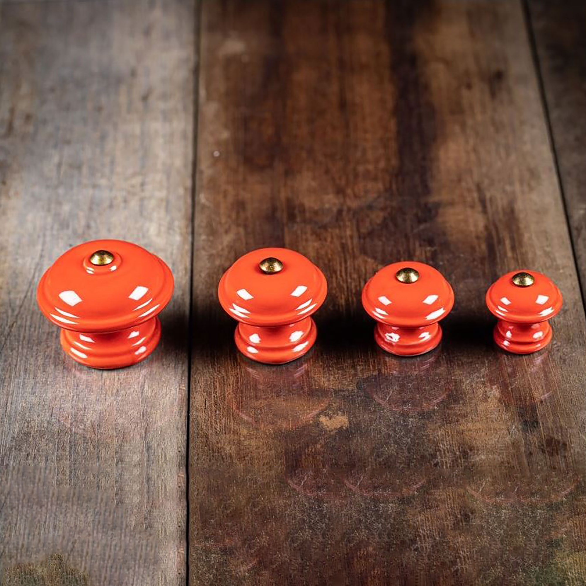 Porzellan Knauf Glatt - Rot