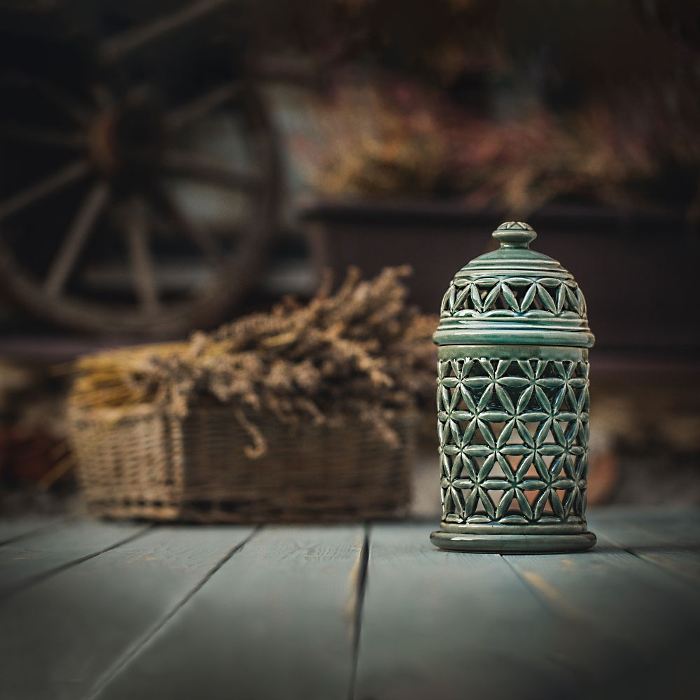 Duftlampe Blume des Lebens "Olive"