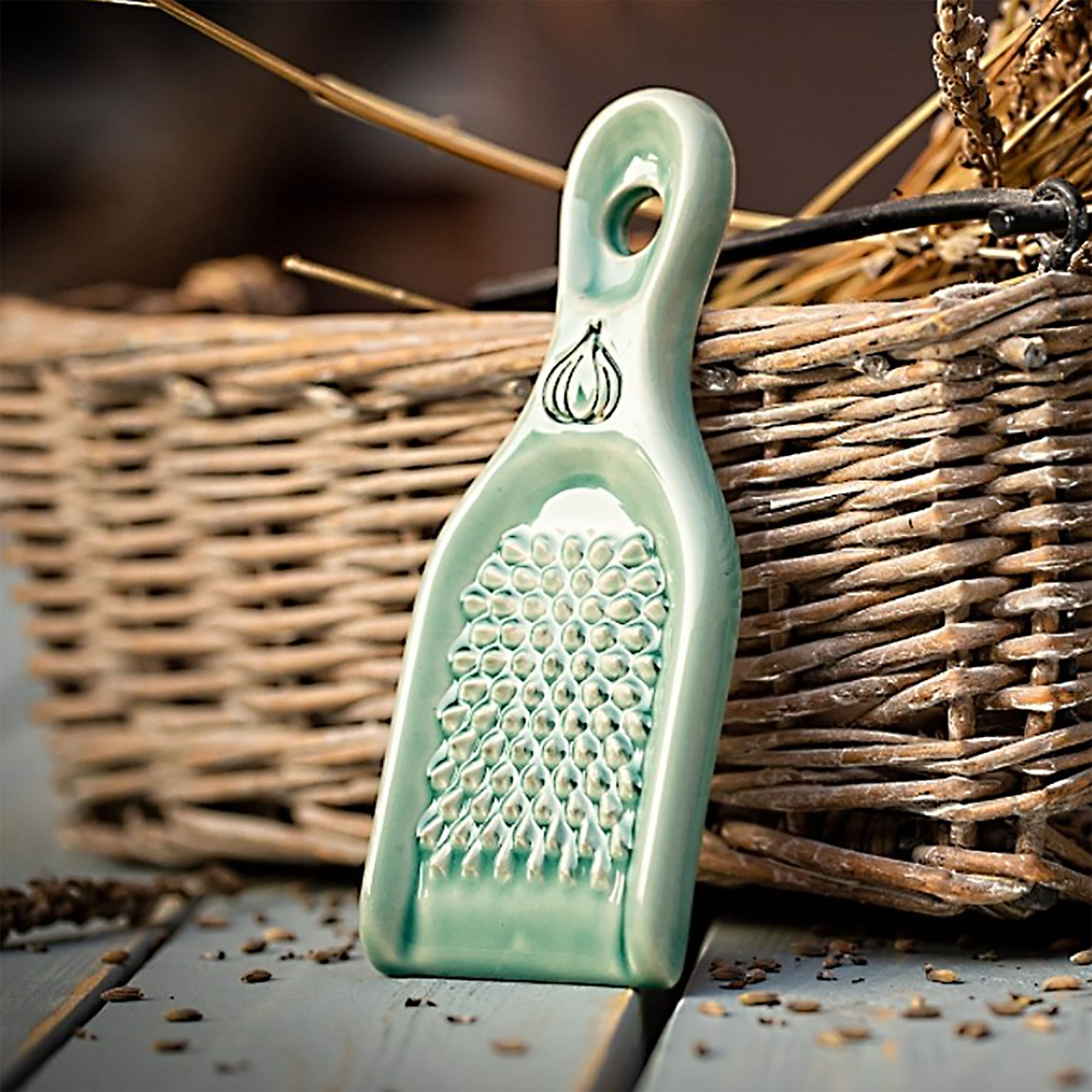 Knoblauchreibe - Mintgrün